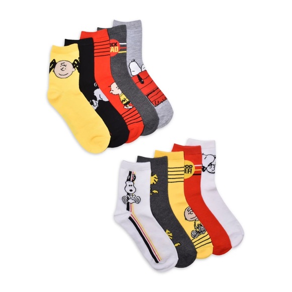 NEW Peanuts Women's Graphic Crew Socks, 10-Pack, Shoe Sizes 4-10 - Picture 1 of 8